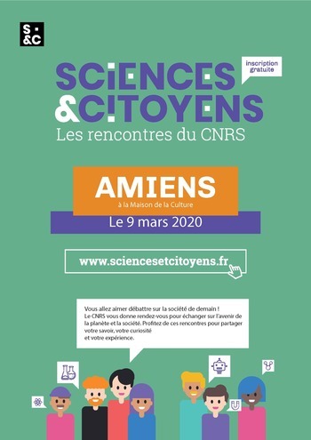 Résultat de recherche d'images pour "Rencontres CNRS "Sciences & Citoyens" à la Maison de la Culture d’Amiens - Lundi 9 mars 2020 de 18h à 20h"